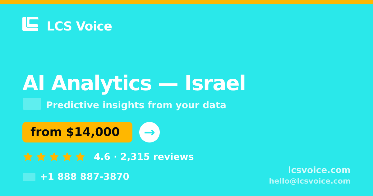 AI Analytics in Israel — from $14,000, rated 4.6/5 by 2315 clients. LCS Voice.
