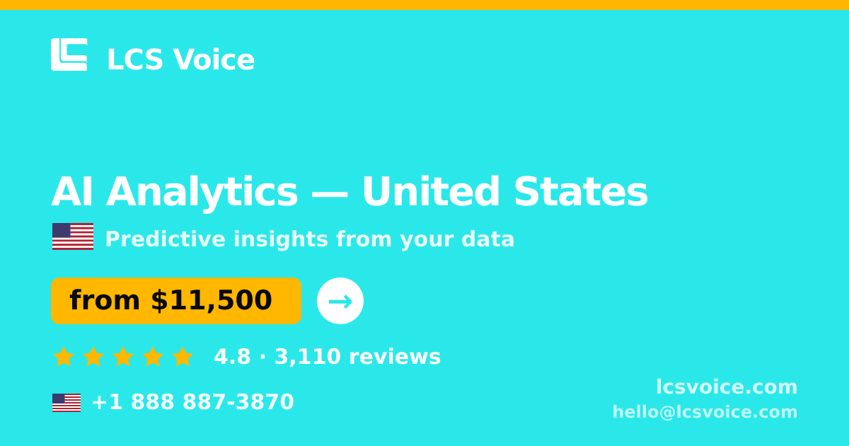 AI Analytics in Indianapolis — from $8,200, rated 4.5/5 by 983 clients. LCS Voice.