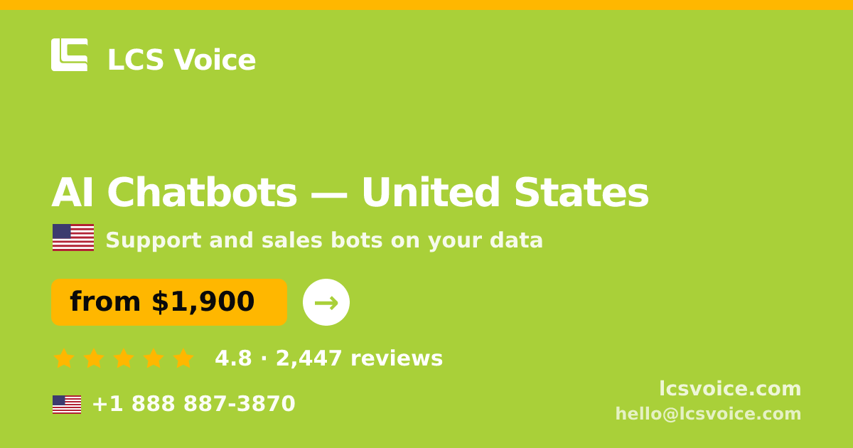 AI Chatbots in Phoenix — from $1,400/mo, rated 4.8/5 by 2932 clients. LCS Voice.