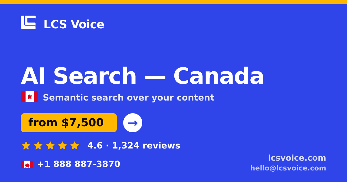 AI Search in Calgary — from $7,800, rated 4.6/5 by 1175 clients. LCS Voice.