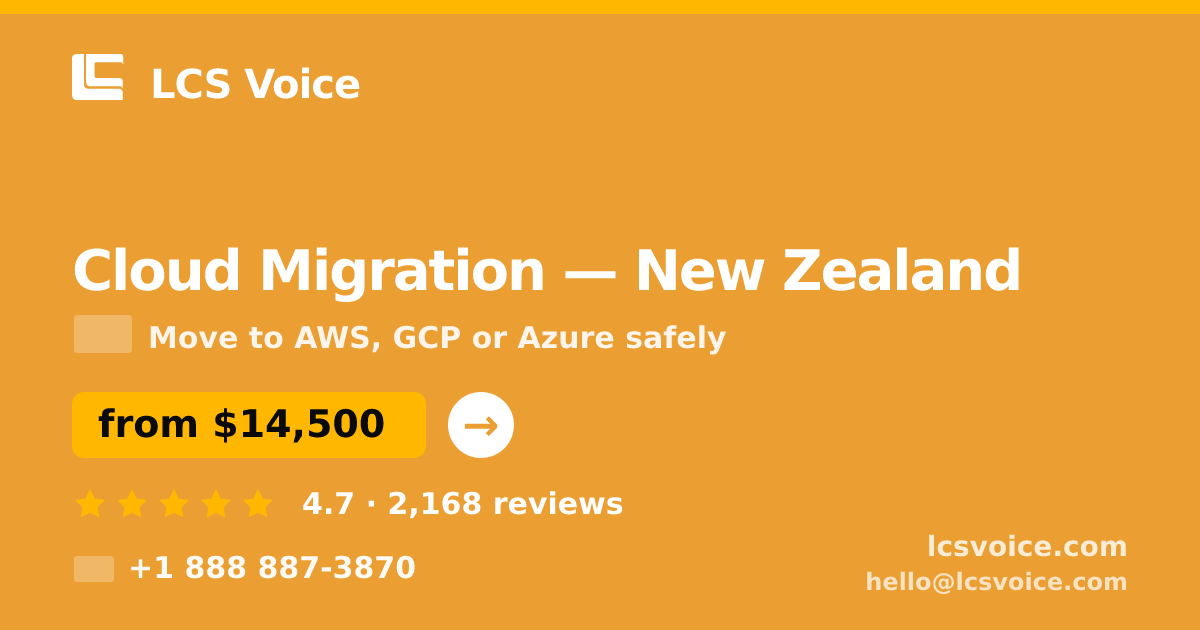 Cloud Migration in Christchurch — from $14,000, rated 4.7/5 by 2609 clients. LCS Voice.