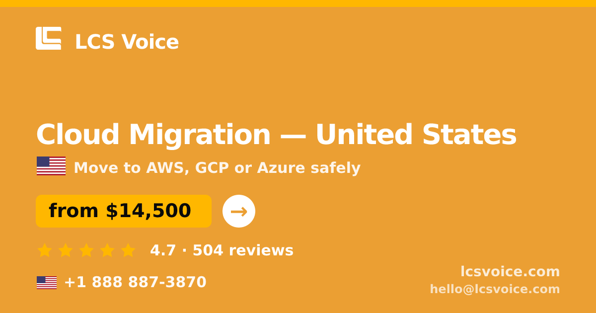 Cloud Migration in San Diego — from $18,000, rated 4.5/5 by 989 clients. LCS Voice.