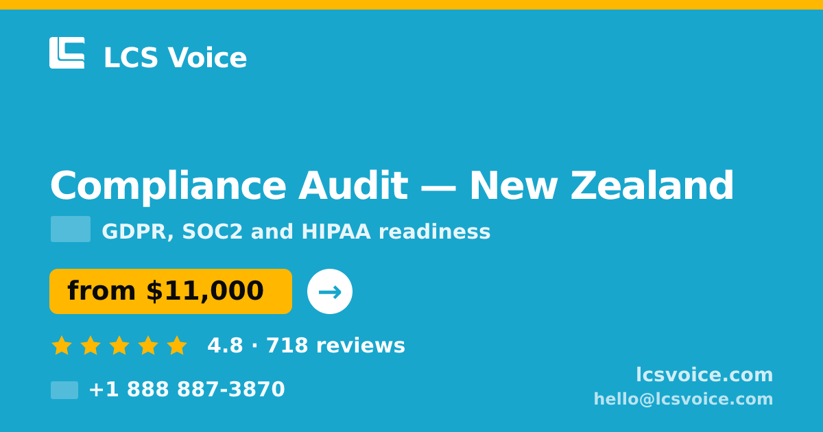 Compliance Audit in Christchurch — from $11,500, rated 4.9/5 by 3254 clients. LCS Voice.