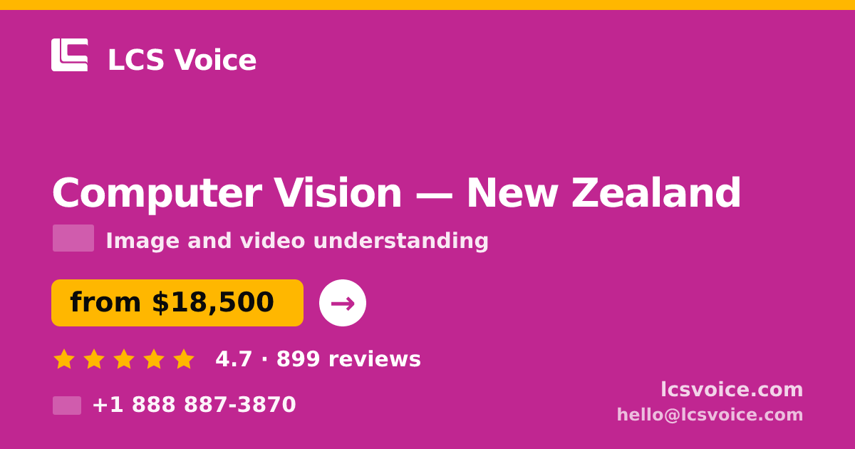 Computer Vision in Christchurch — from $18,500, rated 4.7/5 by 1227 clients. LCS Voice.
