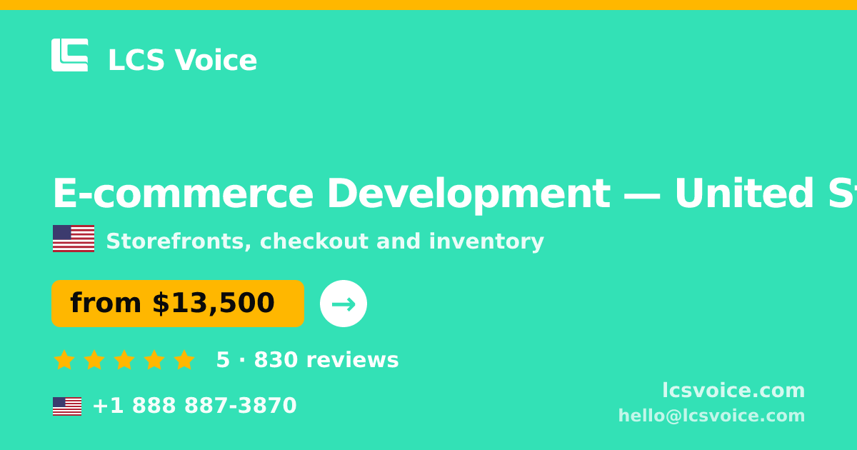 E-commerce Development in New York — from $12,500, rated 4.5/5 by 1172 clients. LCS Voice.
