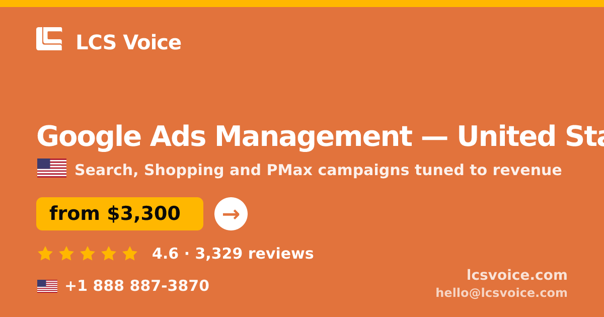 Google Ads Management in Los Angeles — from $3,000/mo, rated 4.8/5 by 2290 clients. LCS Voice.