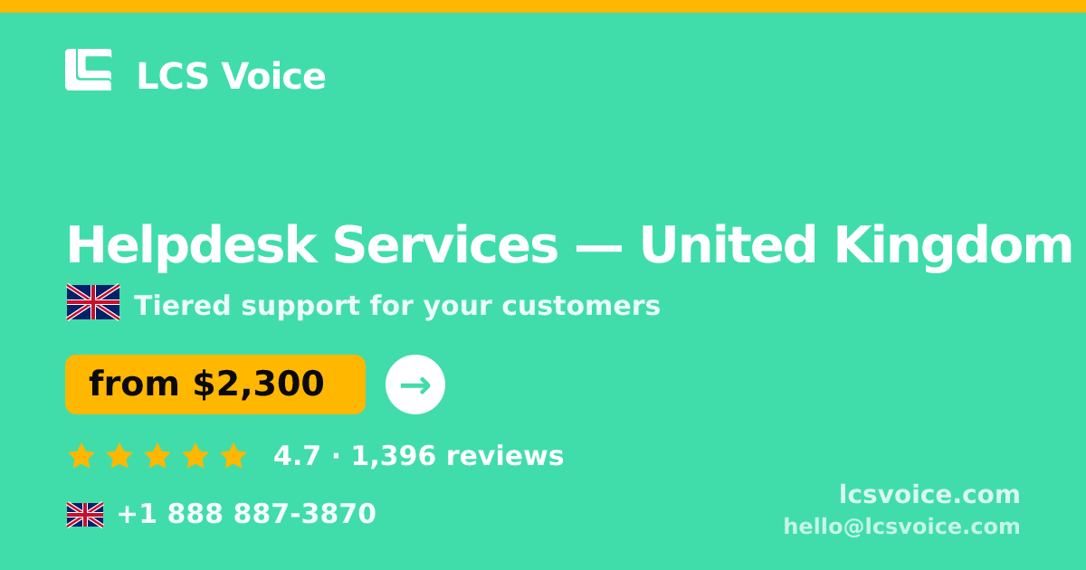 Helpdesk Services in Birmingham — from $2,000/mo, rated 4.9/5 by 991 clients. LCS Voice.
