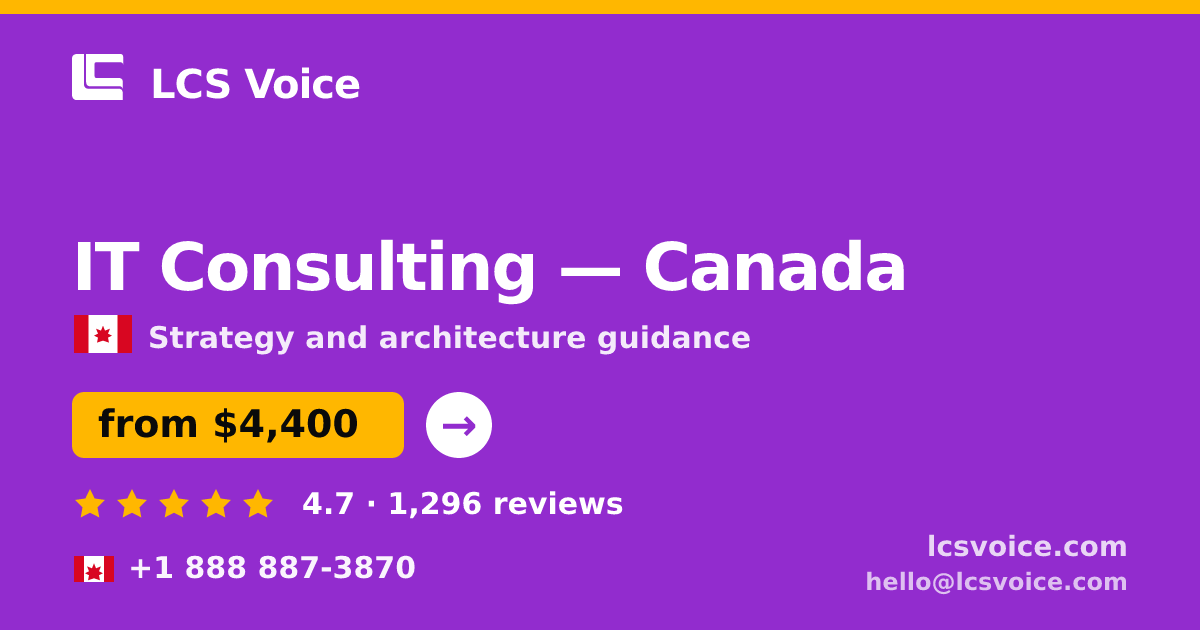 IT Consulting in Calgary — from $4,200, rated 4.9/5 by 2353 clients. LCS Voice.