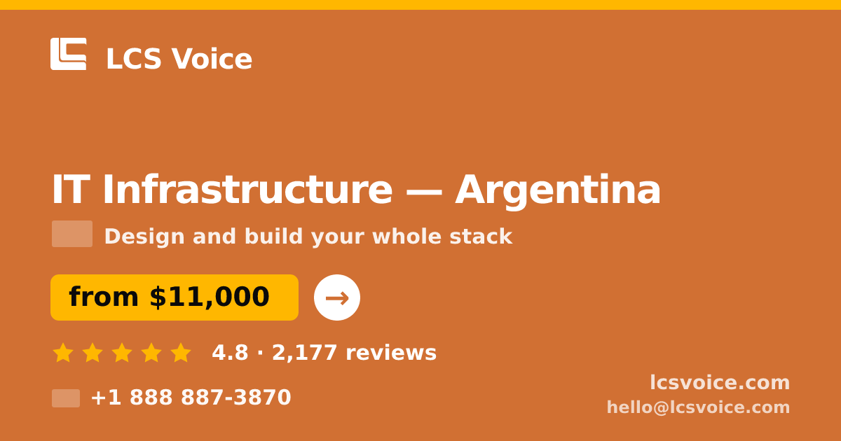 IT Infrastructure in Argentina — from $11,000, rated 4.8/5 by 2177 clients. LCS Voice.