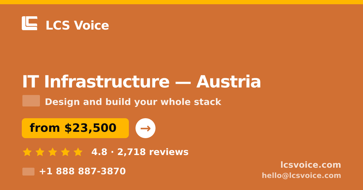 IT Infrastructure in Vienna — from $20,000, rated 4.8/5 by 3369 clients. LCS Voice.
