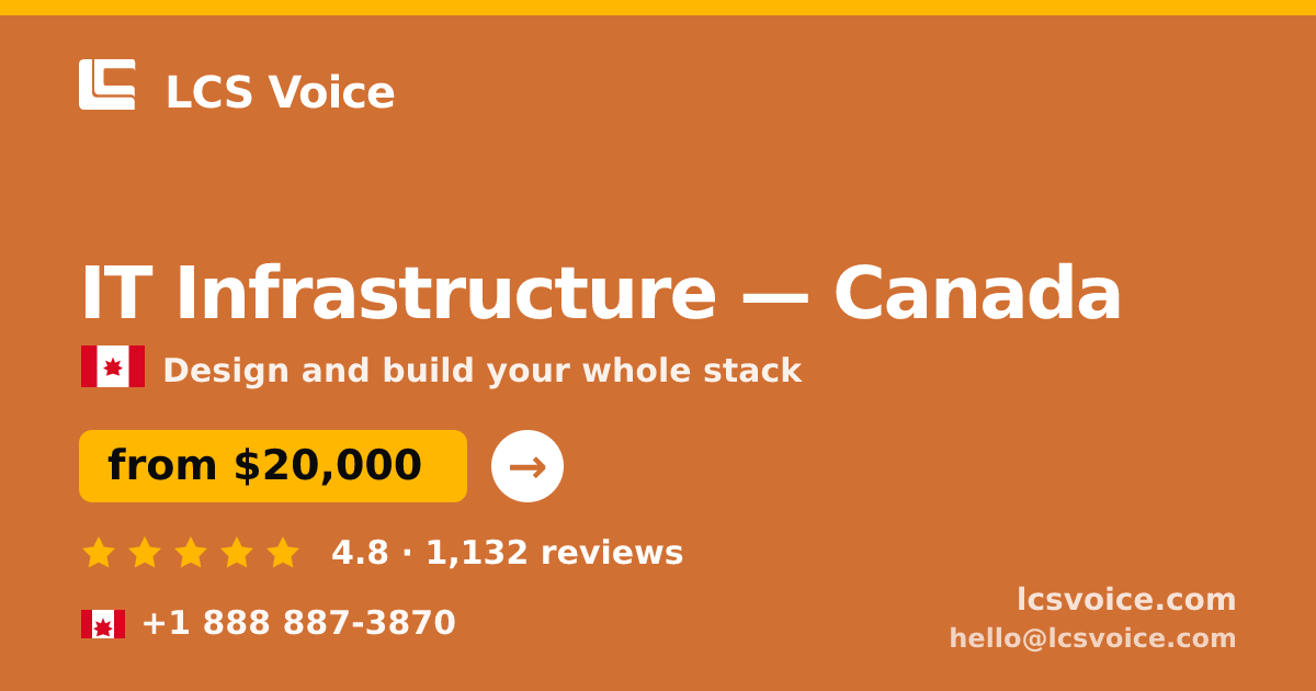 IT Infrastructure in Canada — from $20,000, rated 4.8/5 by 1132 clients. LCS Voice.