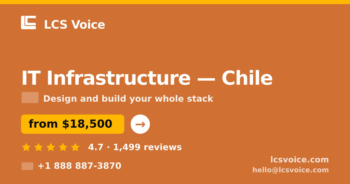 IT Infrastructure in Chile — from $18,500, rated 4.7/5 by 1499 clients. LCS Voice.