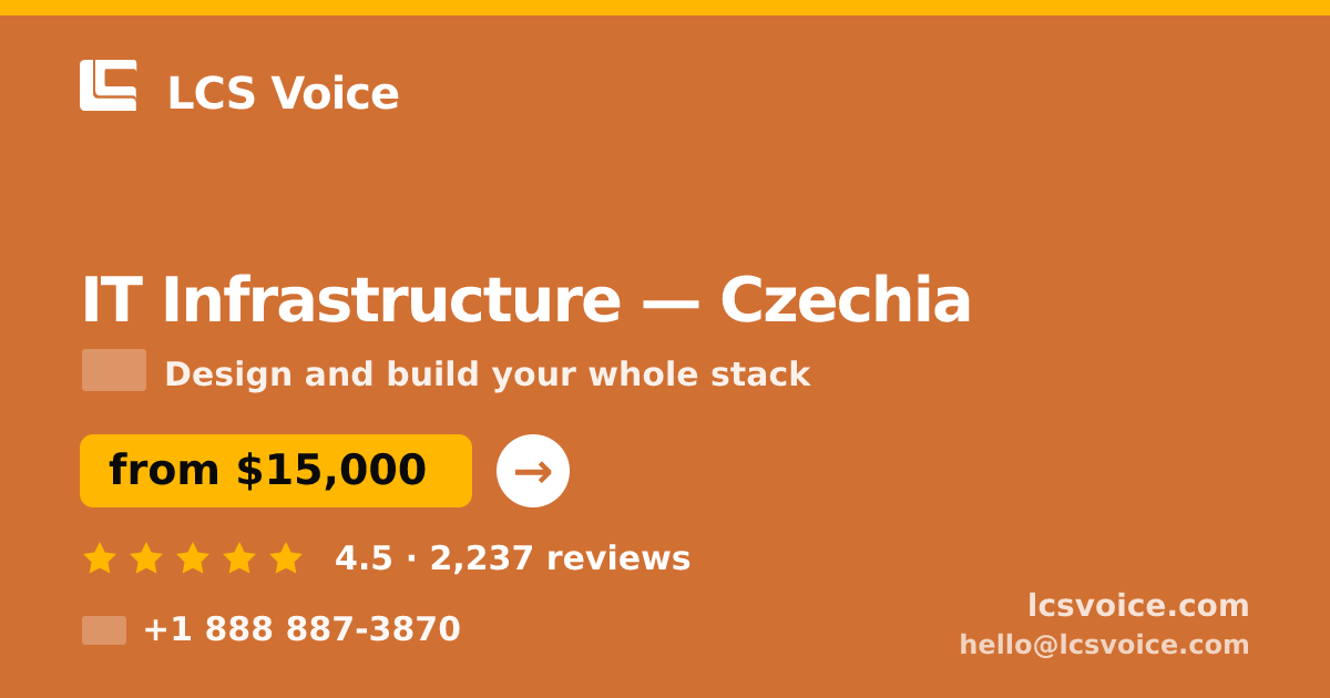 IT Infrastructure in Czechia — from $15,000, rated 4.5/5 by 2237 clients. LCS Voice.