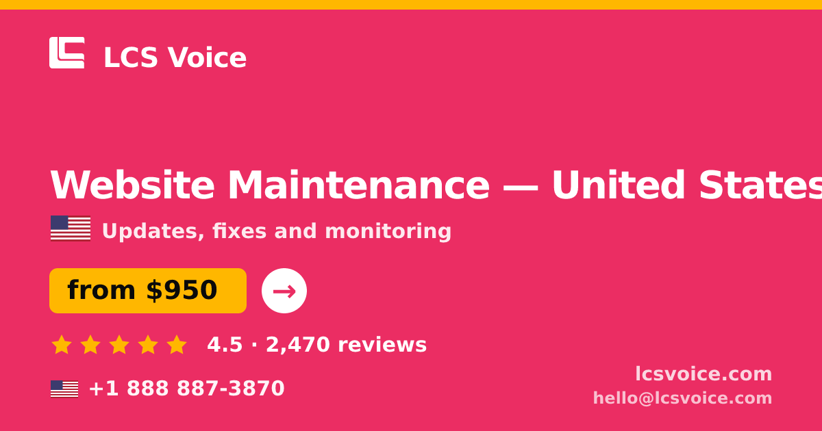 Website Maintenance in Atlanta — from $700/mo, rated 5/5 by 2982 clients. LCS Voice.