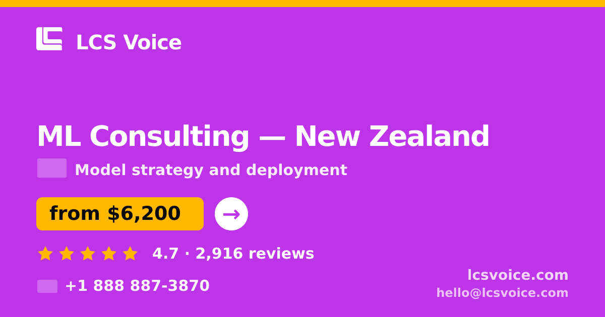 ML Consulting in Christchurch — from $4,600, rated 4.8/5 by 1805 clients. LCS Voice.