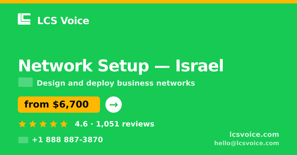 Network Setup in Jerusalem — from $7,500, rated 4.7/5 by 603 clients. LCS Voice.