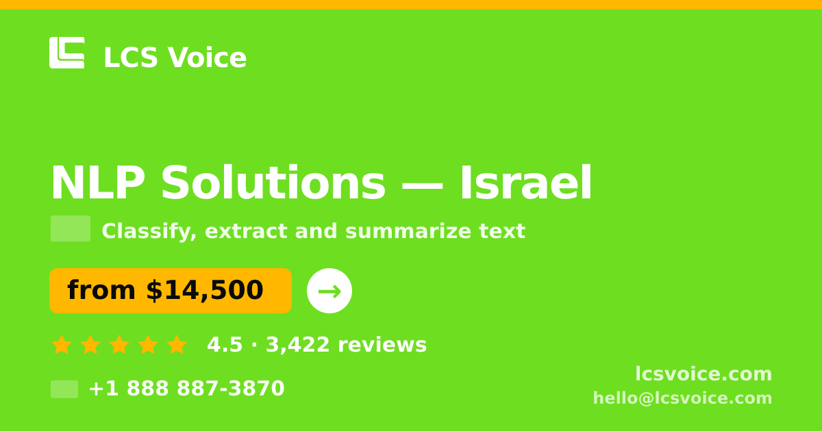 NLP Solutions in Haifa — from $15,000, rated 4.8/5 by 3295 clients. LCS Voice.