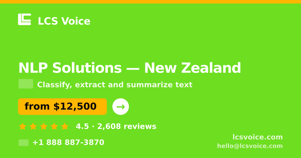 NLP Solutions in Auckland — from $12,000, rated 5/5 by 1941 clients. LCS Voice.