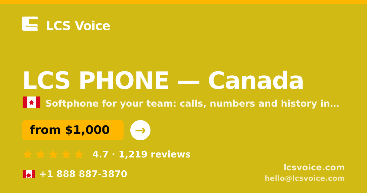 LCS PHONE in Calgary — from $800/mo, rated 4.5/5 by 1403 clients. LCS Voice.