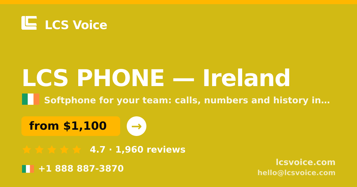 LCS PHONE in Dublin — from $900/mo, rated 4.6/5 by 362 clients. LCS Voice.