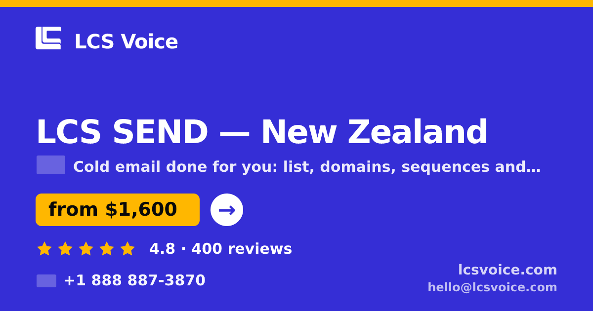 LCS SEND in Auckland — from $1,700/mo, rated 4.7/5 by 547 clients. LCS Voice.