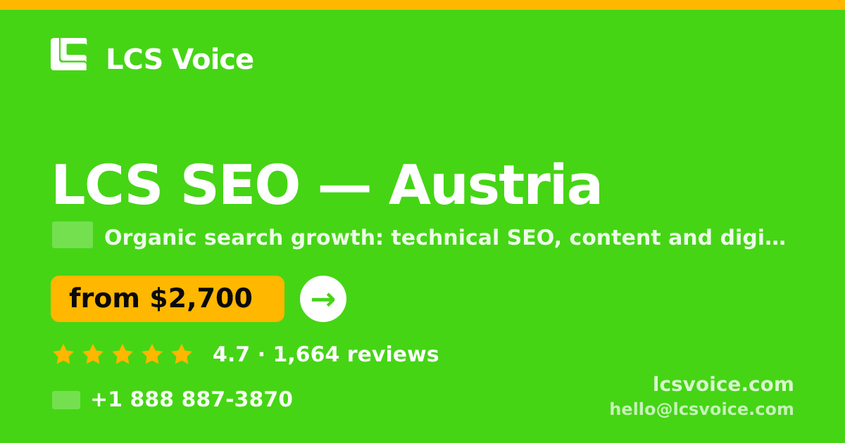 LCS SEO in Vienna — from $3,000/mo, rated 4.6/5 by 722 clients. LCS Voice.