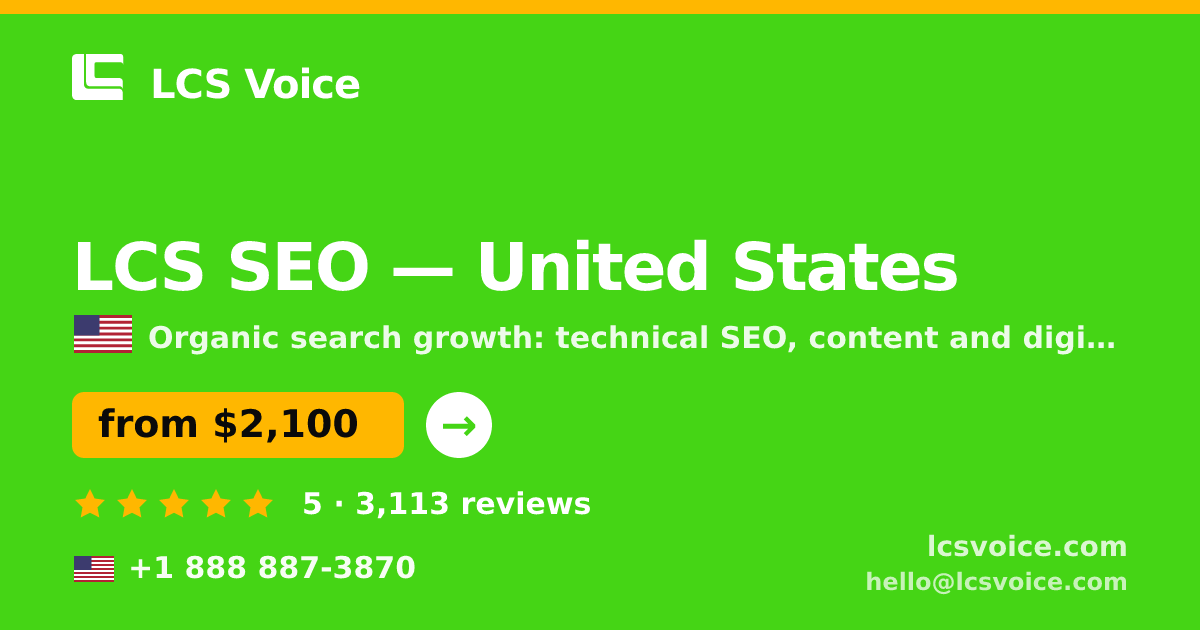 LCS SEO in Los Angeles — from $2,300/mo, rated 4.8/5 by 458 clients. LCS Voice.