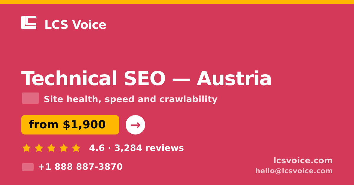Technical SEO in Graz — from $2,400, rated 4.7/5 by 1800 clients. LCS Voice.