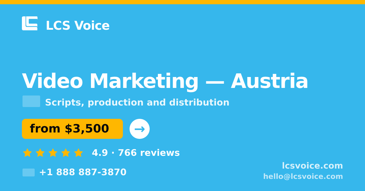 Video Marketing in Graz — from $3,800, rated 4.8/5 by 645 clients. LCS Voice.