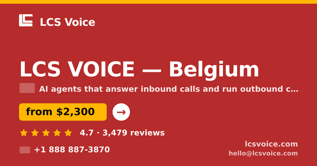 LCS VOICE in Ghent — from $2,200/mo, rated 5/5 by 494 clients. LCS Voice.
