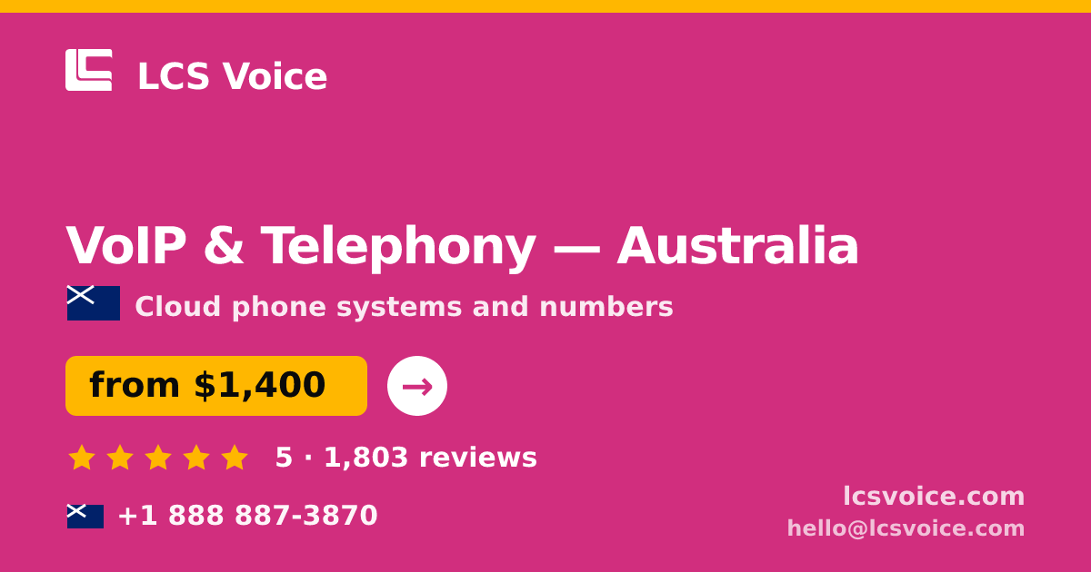 VoIP & Telephony in Sydney — from $1,500/mo, rated 4.7/5 by 358 clients. LCS Voice.