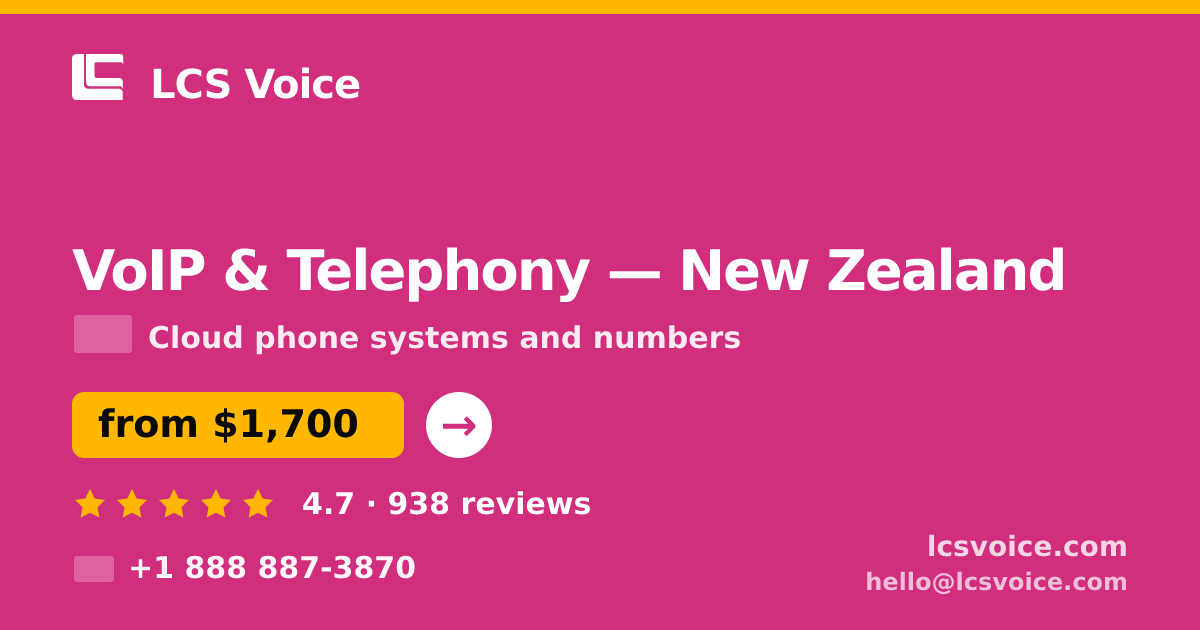 VoIP & Telephony in Christchurch — from $1,400/mo, rated 4.7/5 by 2394 clients. LCS Voice.