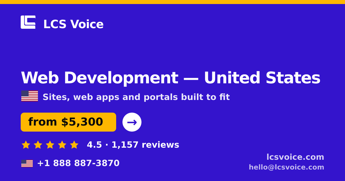 Web Development in Los Angeles — from $6,700, rated 4.6/5 by 3273 clients. LCS Voice.